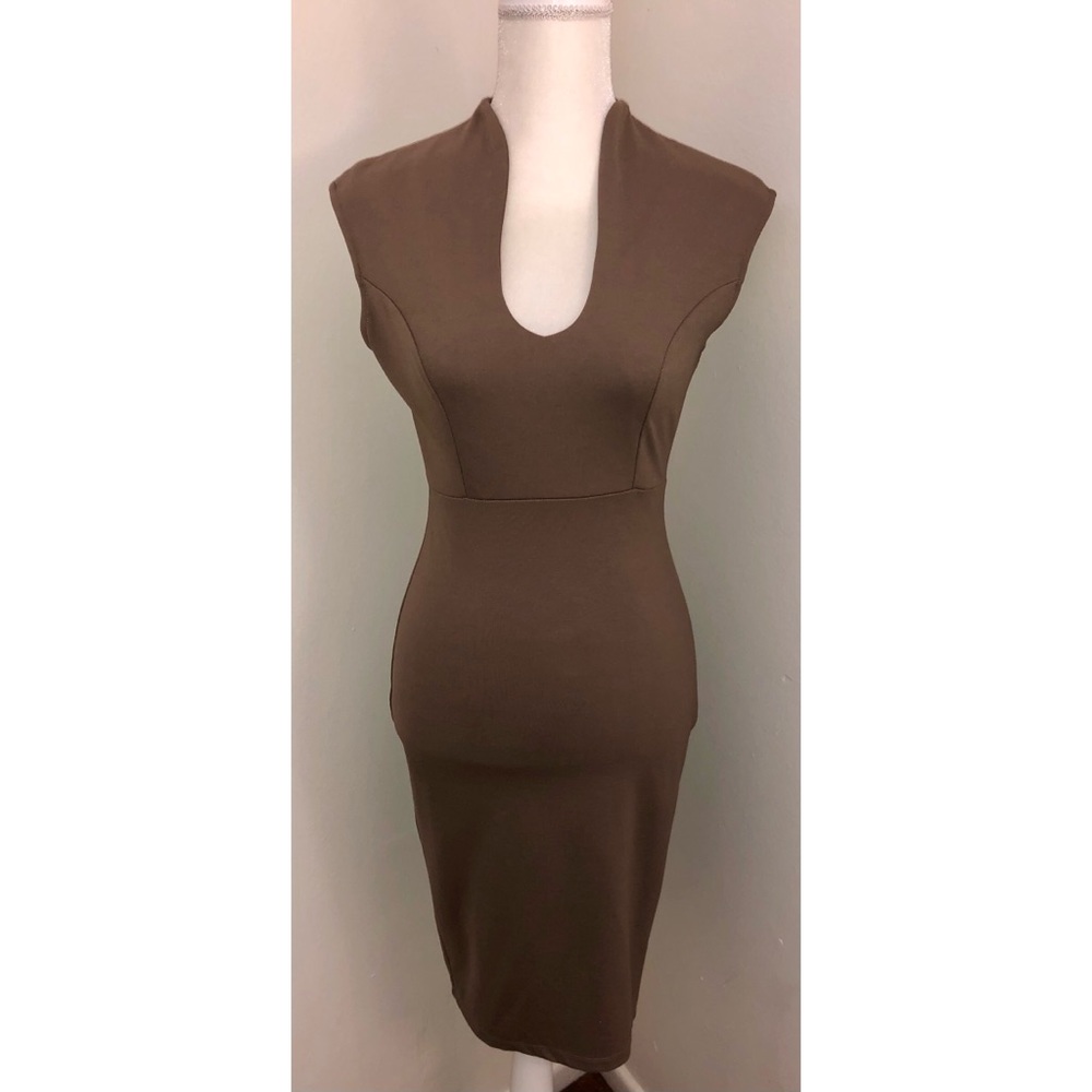 New without tags tan bodycon dress